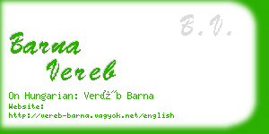 barna vereb business card